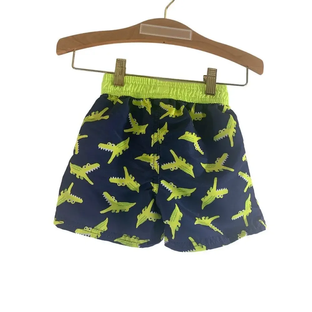 QUICK SEVEN Boy’s Neon Alligator Swim Trunks / Size: 3T